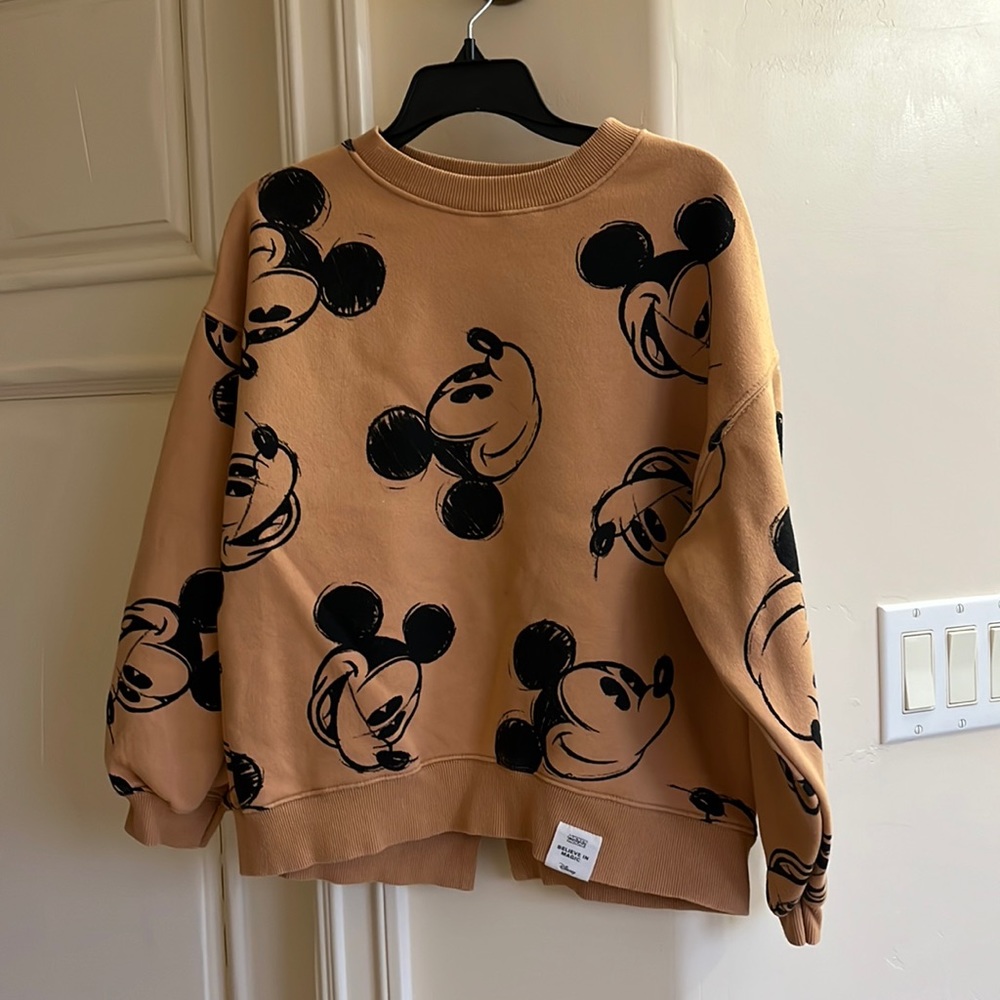 Zara girls Mickey sweatshirt size 11-12
